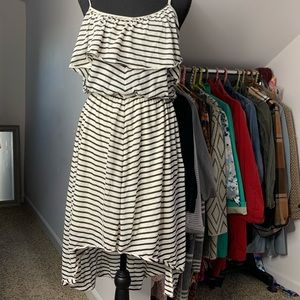 Stripey stretchy dress- large